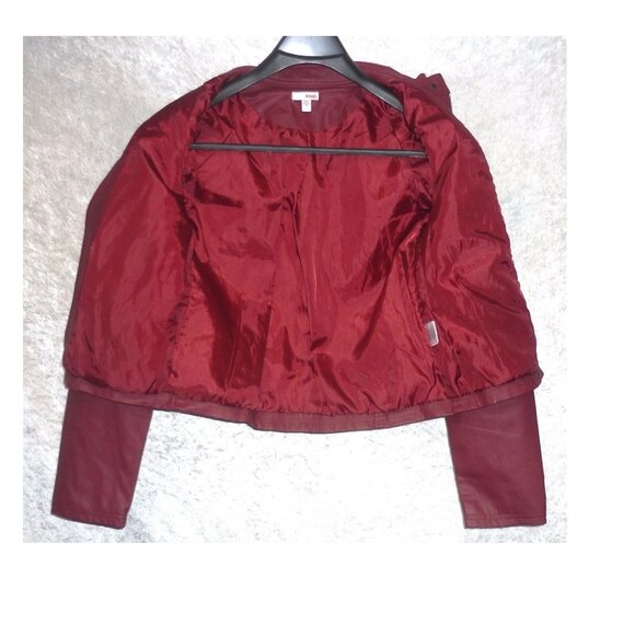 Juniors Jacket Bongo Faux Leather Brick Red size M NEW - Picture 4 of 4